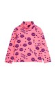 Хлопковый детский лонгслив Mini Rodini Squiggly cats 2512012028 розовый SS25