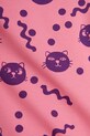 Хлопковый детский лонгслив Mini Rodini Squiggly cats розовый 2512012028