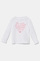 Pamučna majica dugih rukava za bebe Guess print bijela A5RI01.K6YW4.PPYA