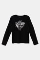 Дитячий лонгслів Guess з еластаном чорний J5RI03.K6YW4.PPYA