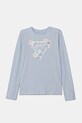 Dječja majica dugih rukava Guess print plava J5RI23.K6YW4.PPYA
