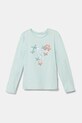 Guess longsleeve dziecięcy z elastanem turkusowy K5RI08.K6YW4.PPYA