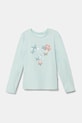 Guess longsleeve dziecięcy z elastanem turkusowy K5RI08.K6YW4.PPYA
