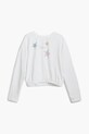 Desigual longsleeve din bumbac pentru copii 25SGTK13 alb SS25