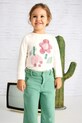 Mayoral longsleeve din bumbac pentru copii print roz 3017.6H.Mini.PPYA