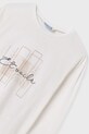 Mayoral longsleeve din bumbac pentru copii bej 6031.8A.Junior.PPYA