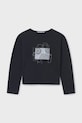 Mayoral longsleeve din bumbac pentru copii imprimeu negru 6031.8A.Junior.PPYA