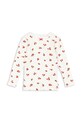 Konges Sløjd longsleeve din bumbac pentru copii MINNIE BLOUSE GOTS cu modele bej KS102583