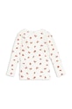 Konges Sløjd longsleeve din bumbac pentru copii MINNIE BLOUSE GOTS KS102583 bej SS25