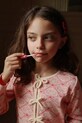 Дитячий лонгслів Konges Sløjd ELLA LS TEE GOTS з еластаном рожевий KS102667
