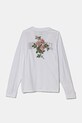 Vans longsleeve din bumbac pentru copii The Carn VN000MEWWHT1 alb SS25