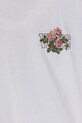 Fete Vans longsleeve din bumbac pentru copii The Carn VN000MEWWHT1 alb