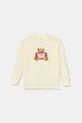 Vans longsleeve din bumbac pentru copii Cuddle Bear print galben VN000MG7E301