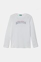 United Colors of Benetton longsleeve din bumbac pentru copii print alb 3I9WC10MY.G.Seasonal