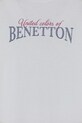Fete United Colors of Benetton longsleeve din bumbac pentru copii 3I9WC10MY.G.Seasonal alb