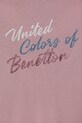 Deklice Otroška bombažna majica z dolgimi rokavi United Colors of Benetton 3I9WC10MY.G.Seasonal roza