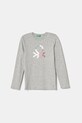 United Colors of Benetton longsleeve din bumbac pentru copii print gri 3I9WC10MY.G.Seasonal