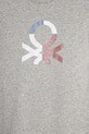 Fete United Colors of Benetton longsleeve din bumbac pentru copii 3I9WC10MY.G.Seasonal gri