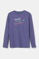 Дитячий бавовняний лонгслів United Colors of Benetton бавовна фіолетовий 3I9WC10MY.G.Seasonal