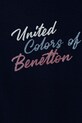 Fete United Colors of Benetton longsleeve din bumbac pentru copii 3I9WC10MY.G.Seasonal bleumarin
