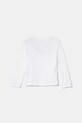 United Colors of Benetton longsleeve din bumbac pentru copii 3I9WG10HV.P.Seasonal alb SS25