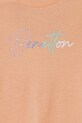 Fete United Colors of Benetton longsleeve din bumbac pentru copii 3I9WG10HV.P.Seasonal portocaliu