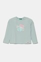 Дитячий бавовняний лонгслів United Colors of Benetton бавовна бірюзовий 3I1XG10IL.P.Seasonal