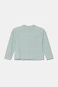 Дитячий бавовняний лонгслів United Colors of Benetton 3I1XG10IL.P.Seasonal бірюзовий SS25