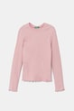 Majica dugih rukava za bebe United Colors of Benetton bez uzorka roza 3F1AG10I0.P.Seasonal