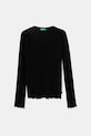 United Colors of Benetton longsleeve dziecięcy z elastanem czarny 3F1AC10N1.G.Seasonal