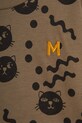 Дитячий бавовняний лонгслів Mini Rodini Squiggly cats коричневий 2512011316