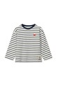 Liewood longsleeve din bumbac pentru copii Tyler Stripe Longsleeve T-shirt LW19811 alb SS25