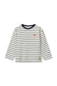 Otroška bombažna majica z dolgimi rokavi Liewood Tyler Stripe Longsleeve T-shirt LW19811 bela SS25