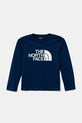 The North Face longsleeve copii TEEN EASY LS TEE print bleumarin NF0A89J2D1R1