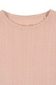CHLAPEC Dětské bavlněné tričko s dlouhým rukávem Konges Sløjd MINNA BLOUSE GOTS KS102814 růžová