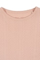 Chłopiec Konges Sløjd longsleeve bawełniany dziecięcy MINNA BLOUSE GOTS KS102814 różowy