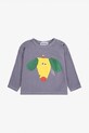 Dětské bavlněné tričko s dlouhým rukávem Bobo Choses Happy Dog 125AB017 modrá SS25