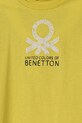 Băieți United Colors of Benetton longsleeve din bumbac pentru copii 3I1XG10HS.P.Seasonal galben