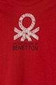 Băieți United Colors of Benetton longsleeve din bumbac pentru copii 3I1XG10HS.P.Seasonal rosu