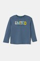 United Colors of Benetton longsleeve din bumbac pentru copii print albastru 3I1XG10HS.P.Seasonal