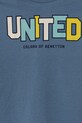 Băieți United Colors of Benetton longsleeve din bumbac pentru copii 3I1XG10HS.P.Seasonal albastru