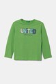 United Colors of Benetton longsleeve din bumbac pentru copii print verde 3I1XG10HS.P.Seasonal