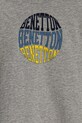 Băieți United Colors of Benetton longsleeve din bumbac pentru copii 3I1XG10HS.P.Seasonal gri