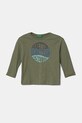 United Colors of Benetton longsleeve din bumbac pentru copii print verde 3I1XG10HS.P.Seasonal