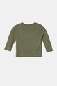 United Colors of Benetton longsleeve din bumbac pentru copii 3I1XG10HS.P.Seasonal verde SS25