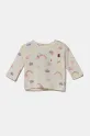 United Colors of Benetton longsleeve bawełniany dziecięcy wzorzyste beżowy 3H12A1064.W.Seasonal