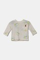 Дитячий бавовняний лонгслів United Colors of Benetton бавовна бежевий 3H12A1064.W.Seasonal