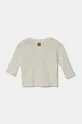 United Colors of Benetton longsleeve din bumbac pentru bebeluși 3I9WA105Q.W.Seasonal bej SS25