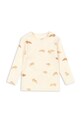 Дитячий бавовняний лонгслів Konges Sløjd MINNIE BLOUSE GOTS бавовна бежевий KS103558