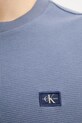Памучна блуза с дълги ръкави Calvin Klein Jeans J30J327117 син